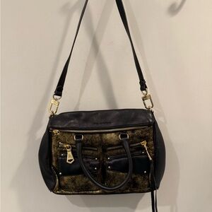 Aimee Kestenberg Black and Gold Shoulder Bag - LIKE NEW